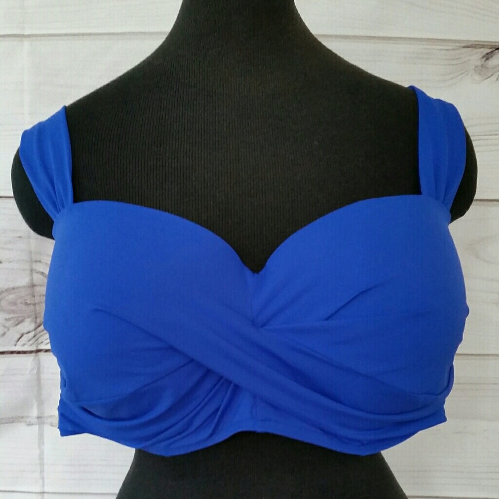Lands'End Plus Size Underwire Wrap Bikini Top